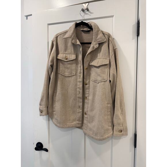 Member's Mark Jackets & Blazers - Tan Fleece Button down jacket large